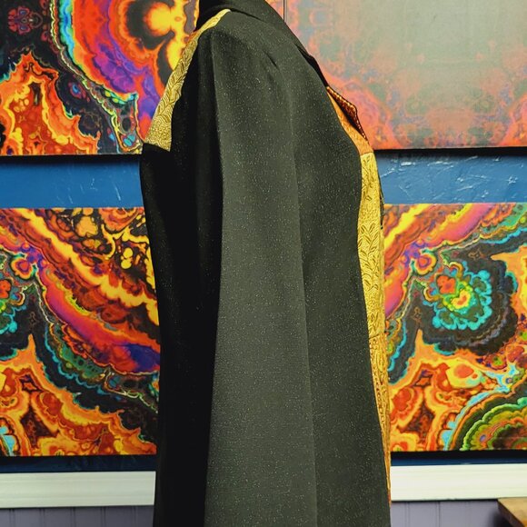 Alex Kim Vintage ~ Sz S ~ Patchwork Button Front Jacket~Excellent/New Condition - Picture 4 of 8